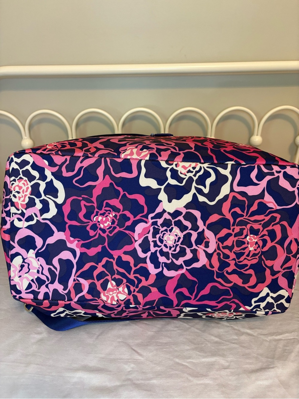 Vera Bradley Pink Floral Expandable Weekender Duffel Travel Bag - Picture 8 of 12